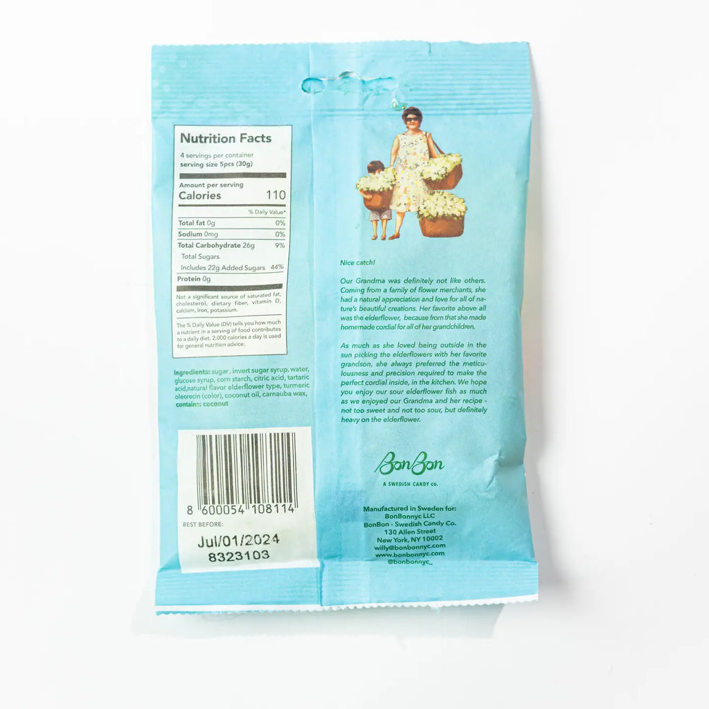 Sour Elderflower Fish - Swedish Candy 5.2oz