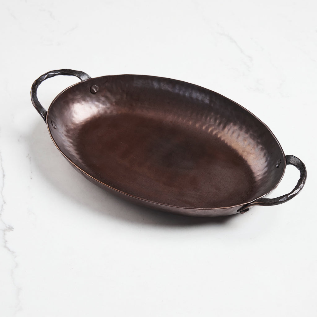 Smithey Ironware - Carbon Steel Oval Roaster, 13.5"