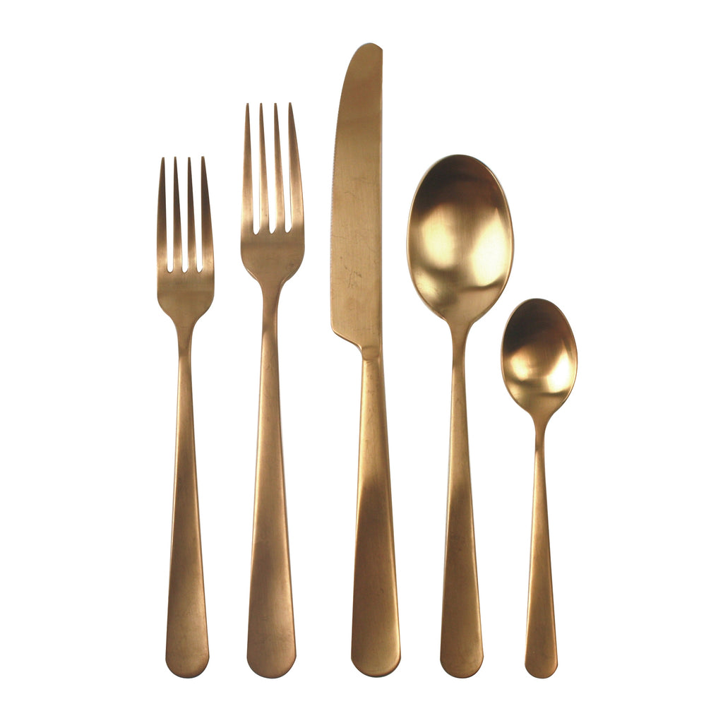 Canvas Home - Como 5 Piece Cutlery Set in Matte Gold