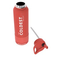 The Coldest Water - Sports Water Bottle - 40 oz (Straw Lid, Red)