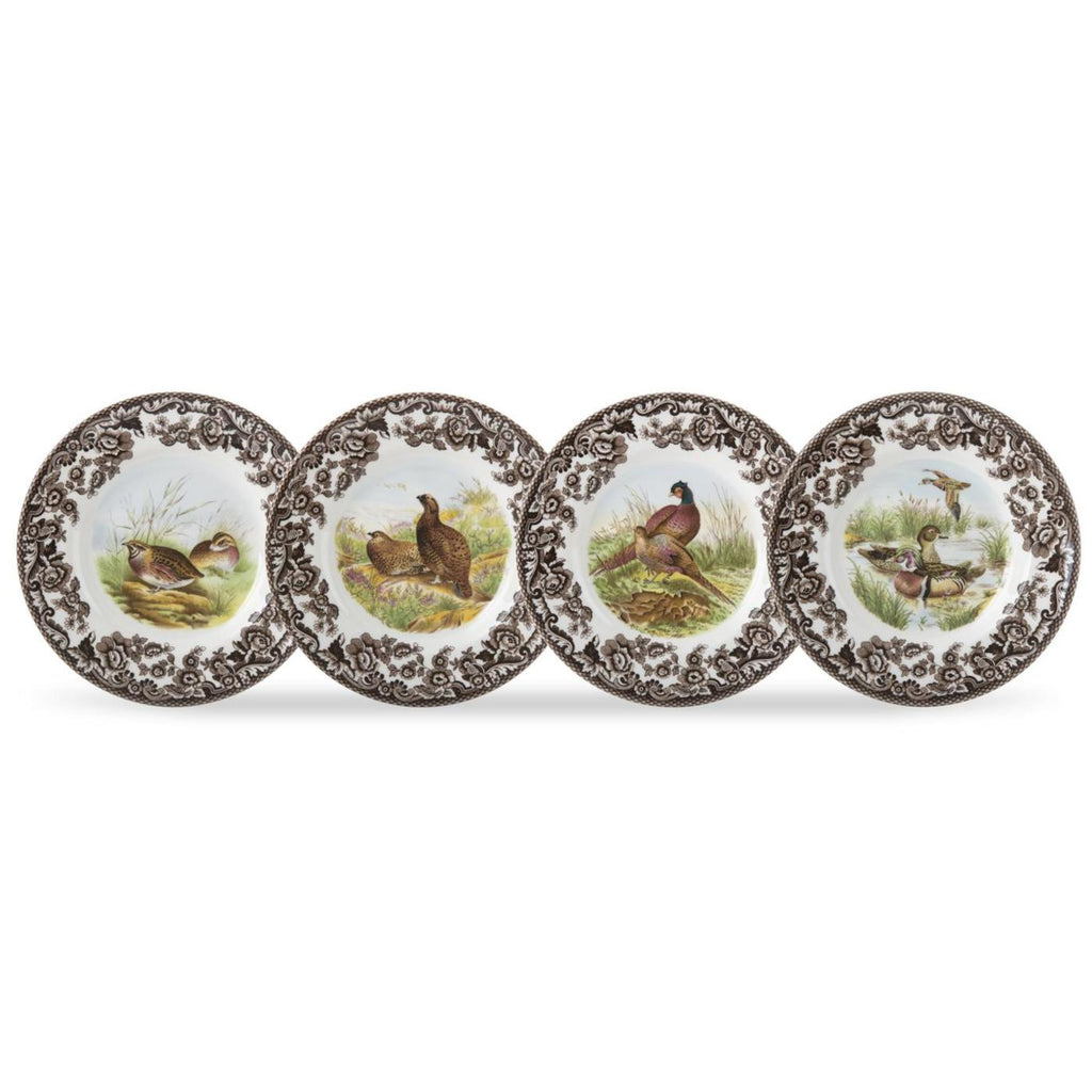 Spode - Woodland - Canape Plate Set of 4 - Birds 6.5"