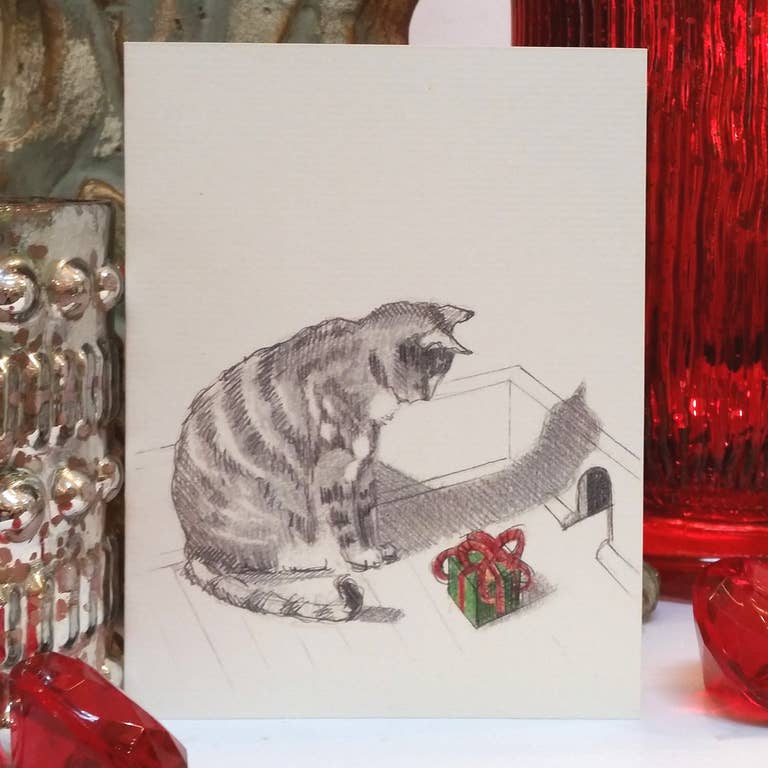 Fable & Sage Cards - A Cat Gift for Mouse Holiday Cards