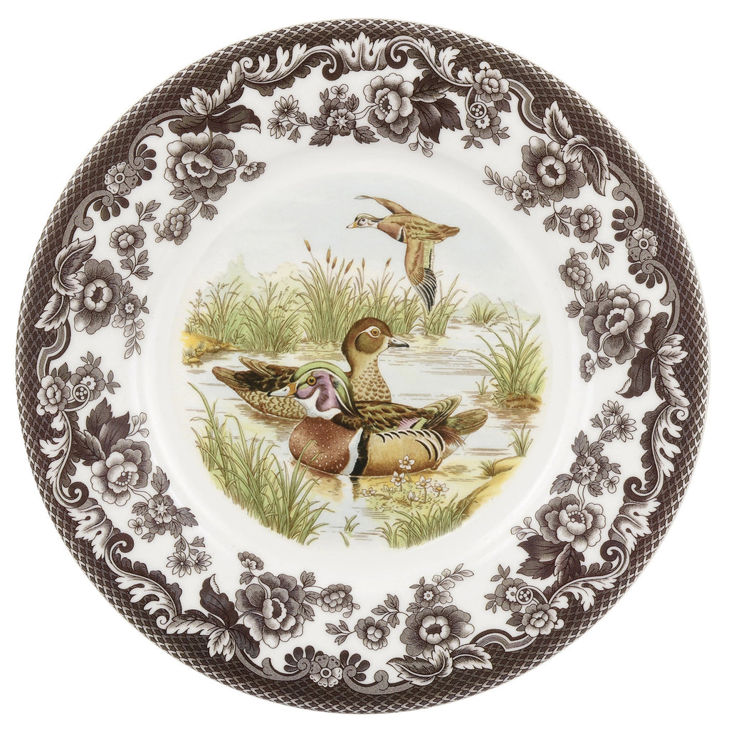 Spode -Woodland Rectangular Platter 9" Luncheon Plate - Wood Duck