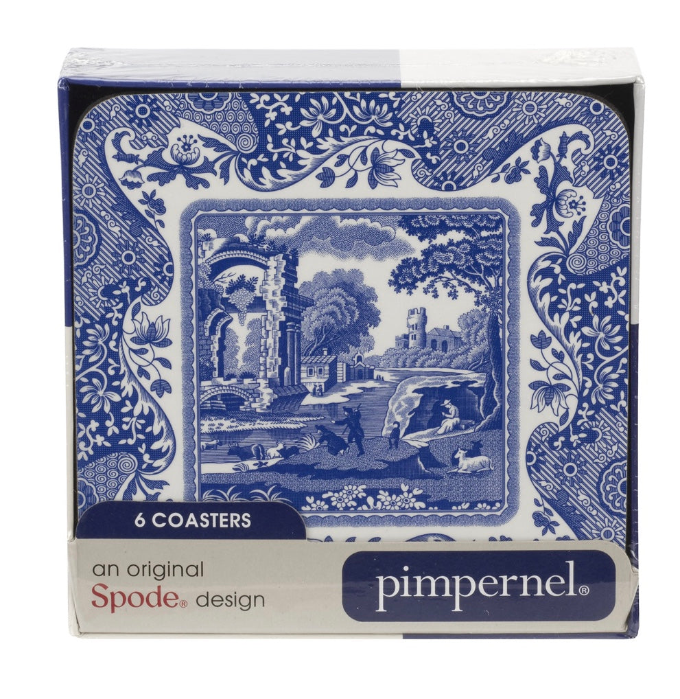 Pimpernel - Blue Italian Coasters - Set of 6