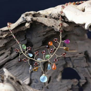 Chuang Yi Gallery -  Multi Stone Tree Necklace