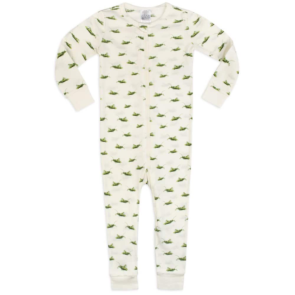 Milkbarn - Pajama Zip Grasshopper