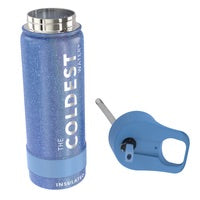 The Coldest Water - Sports Water Bottle - 18 oz Galactic Blue Glitter
