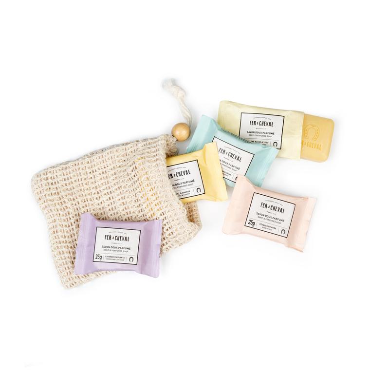Kiss That Frog - Fer a Cheval Assorted Soaps In Sisal Bag