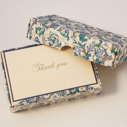 Rossi Thank You Cards - Blue Florentine