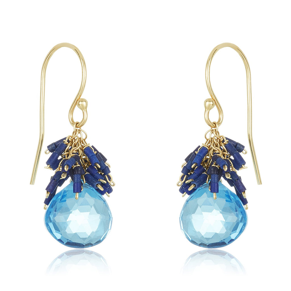 Mabel Chong - Blue Topaz Cluster Earrings