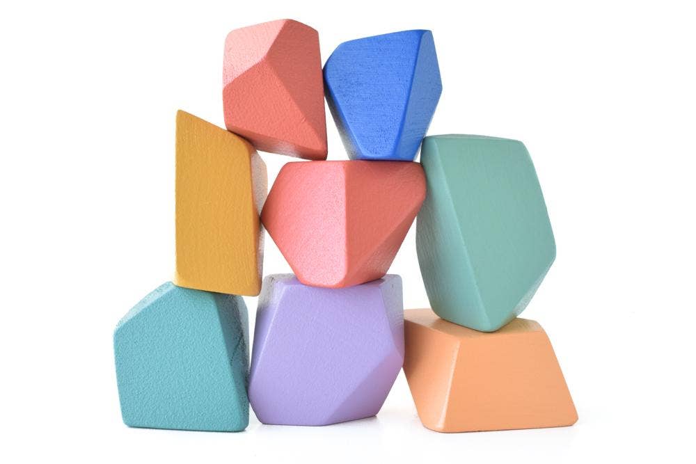 Rock Blocks - Confetti set of 8 Rock Blocks