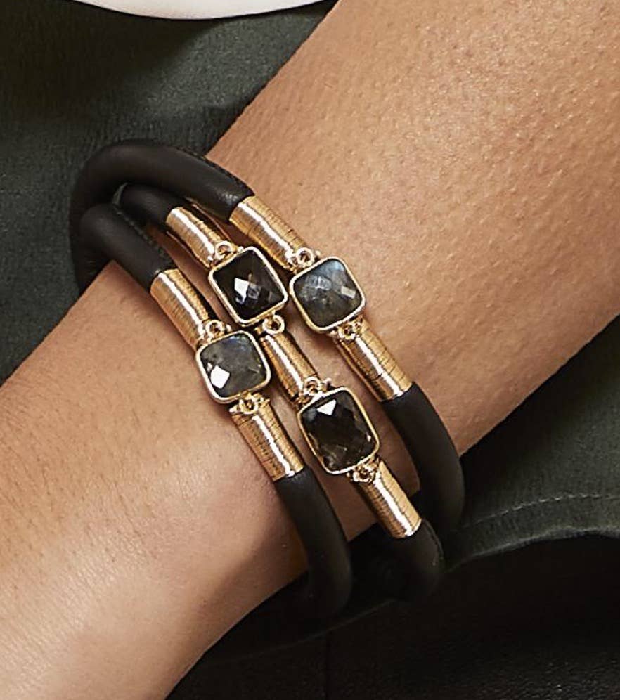 Mabel Chong - Earth Toned Triple Leather Bracelet