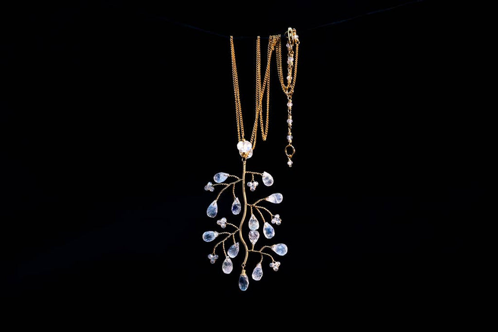 Chuang Yi Gallery - Large Moonstone Tree Necklace