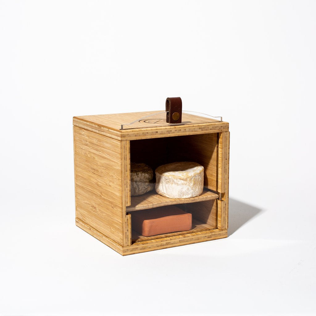Cheese Grotto Piatto with Bamboo Serving Shelf