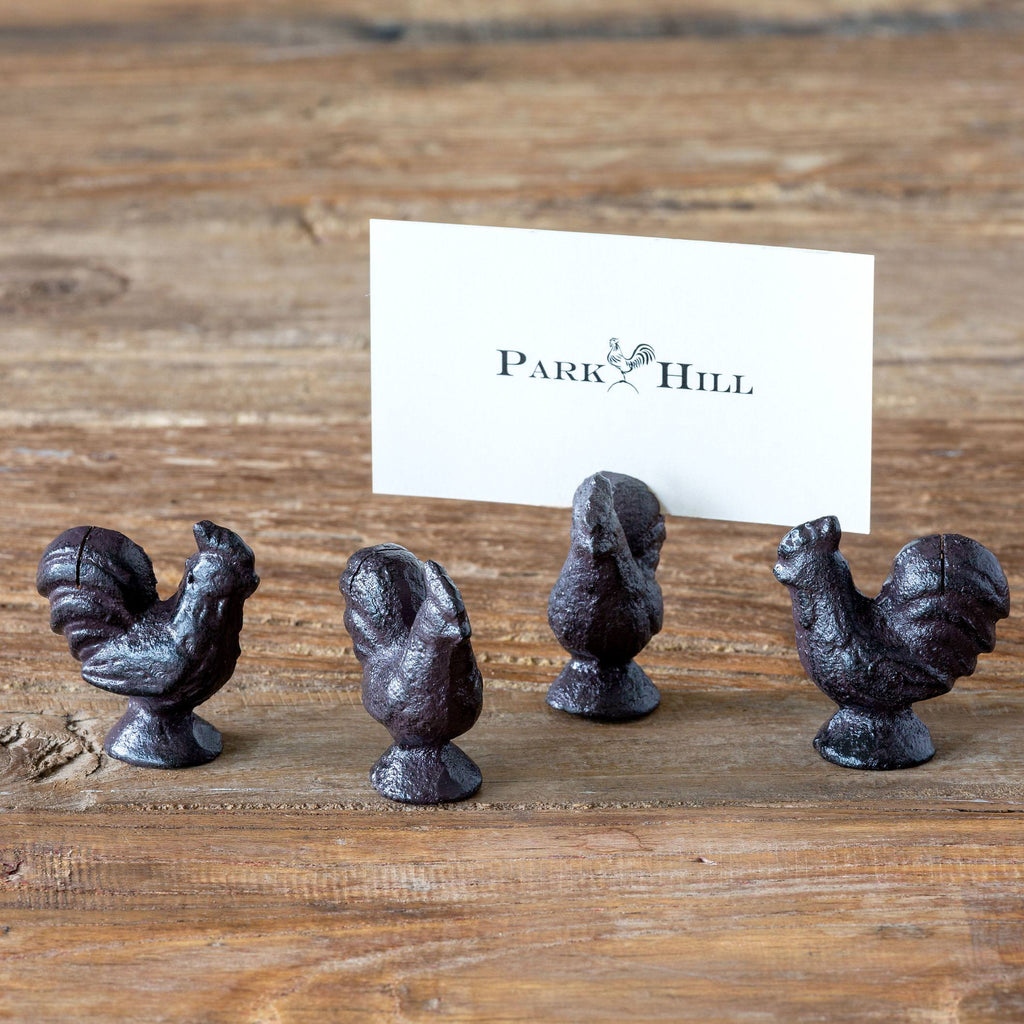Park Hill - Cast Iron Rooster Place Card Holder