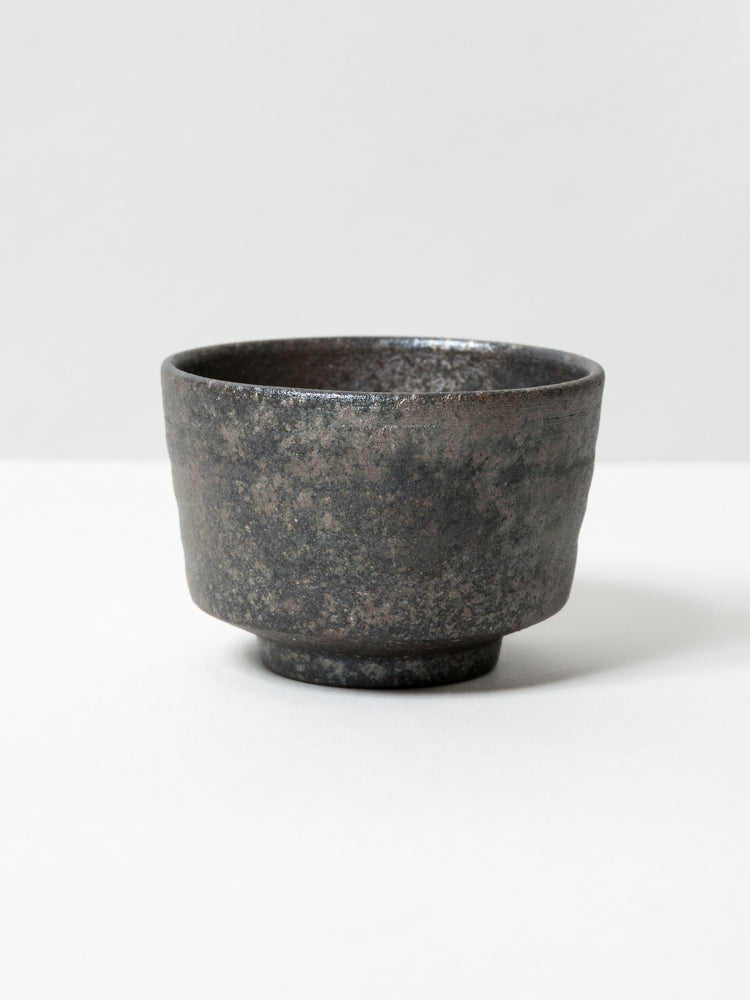 Morihata - Youhen Ibushi Matcha Bowl, Dark Silver