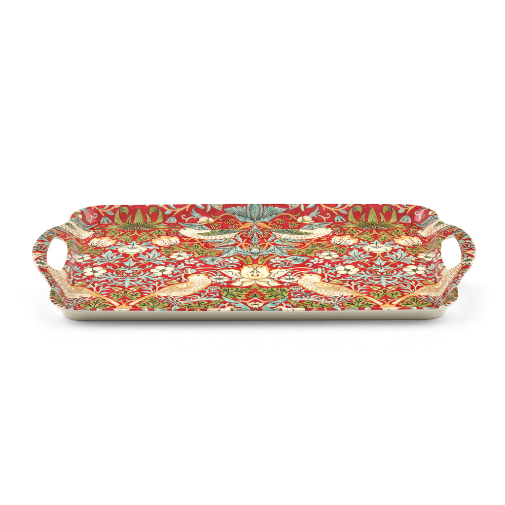 Pimpernel - Strawberry Thief Red Melamine Large Handled Tray
