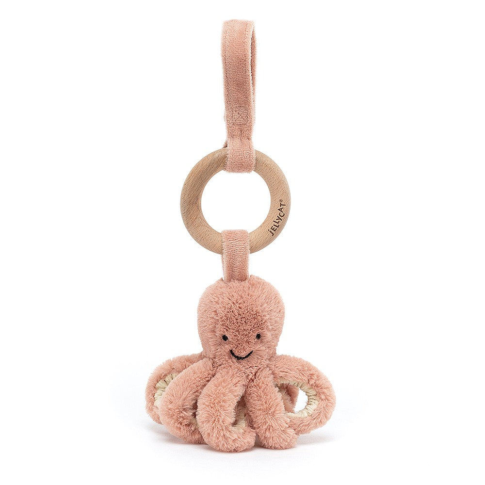 JellyCat - Odell Octopus Wooden Ring Toy