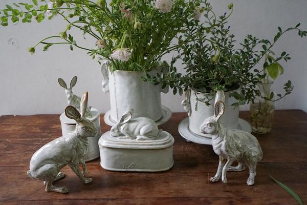 Kiss That Frog - Yarnnakarn Ceramics - Rabbit Sculpture