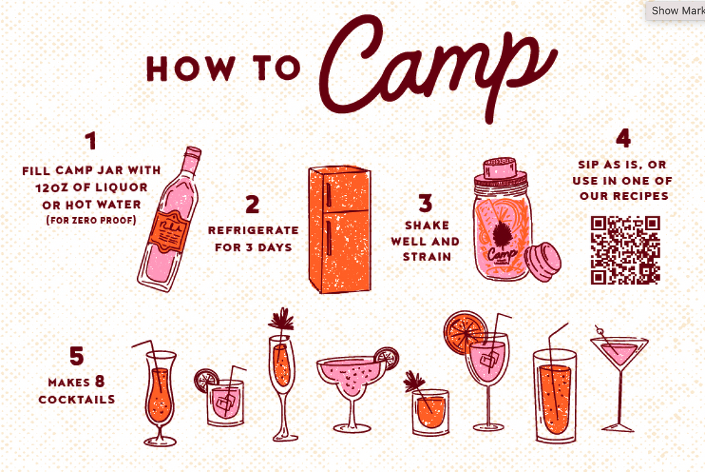Camp Craft Cocktails - Hibiscus Ginger Lemon - 16 oz