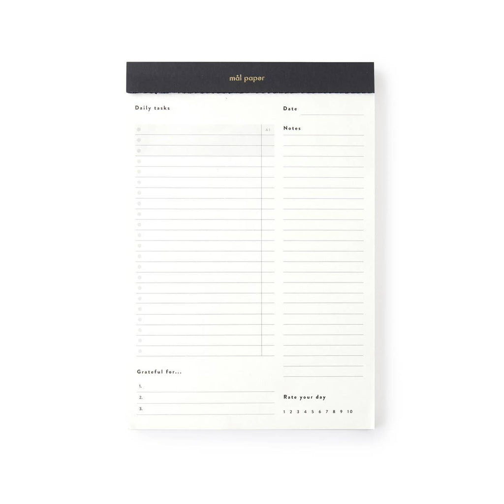 Mal Paper - Daily Tasks Planner Pad