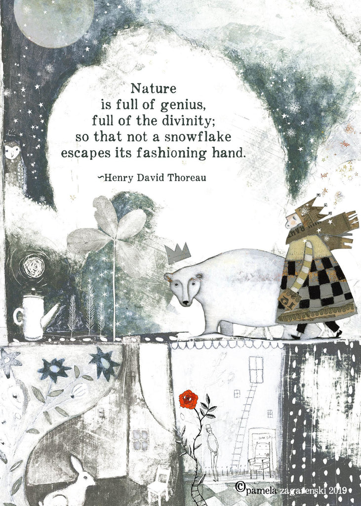 Sacred Bee Card No. 357 Thoreau's Snowflakes