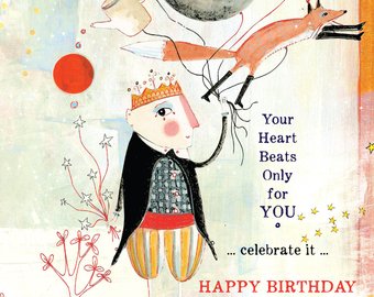 Sacred Bee Card No. 501 Heart Beats Birthday